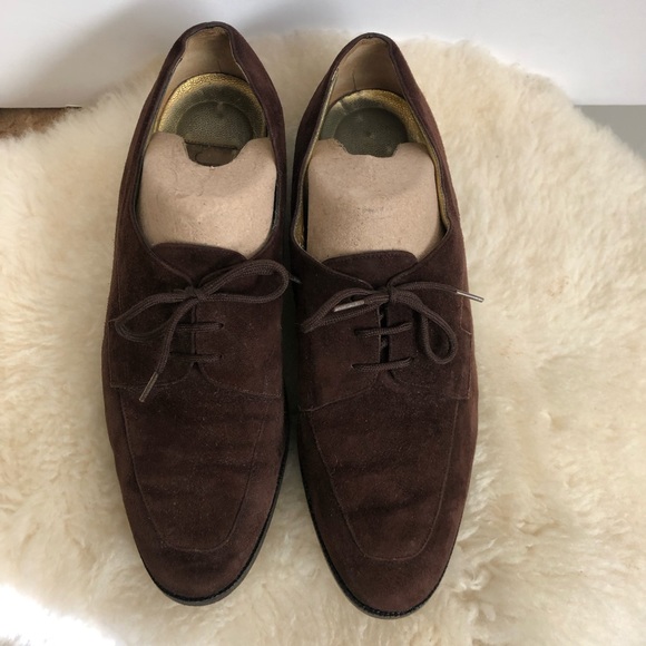 Vintage Joan & David Moccasins Suede Made In Italy Shoes Brown Size 7.5 M - Picture 6 of 10